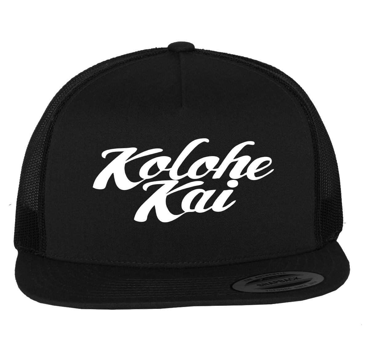 Embroidered Logo Trucker Hat (Black)