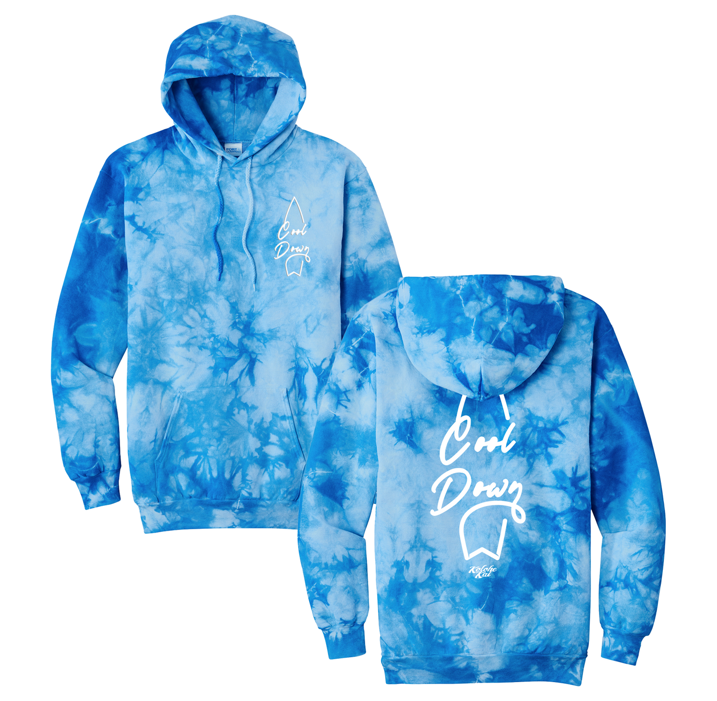 Cool Down Tie Dye Hoodie (Blue)