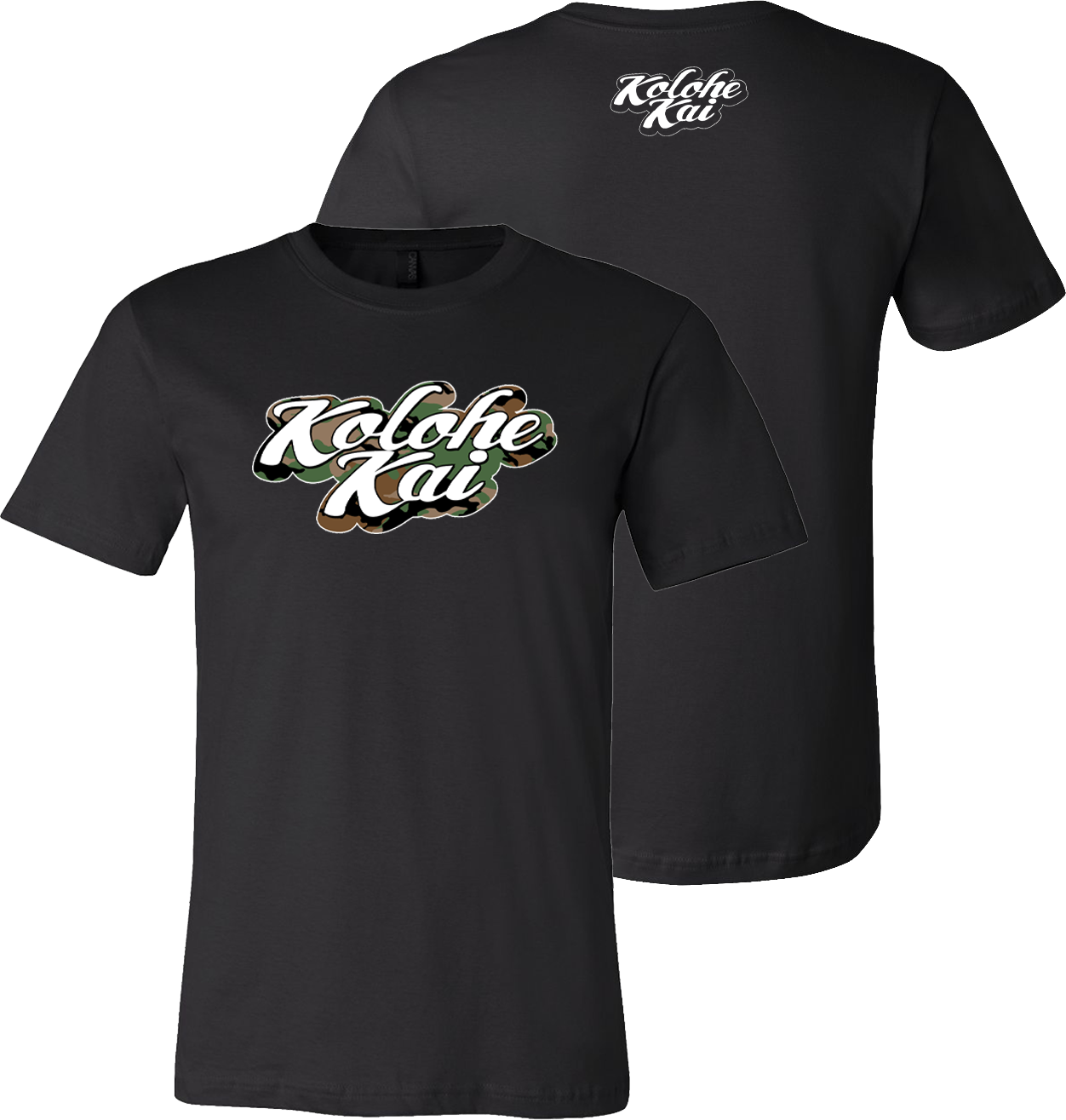 Camo Outline Logo Tee (Black)