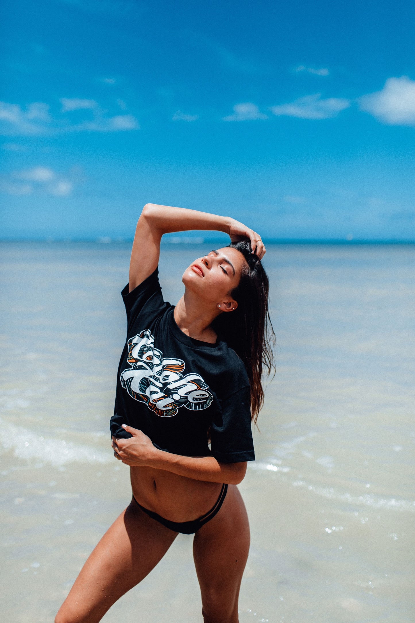 Palm Outline Logo Tee (Black)