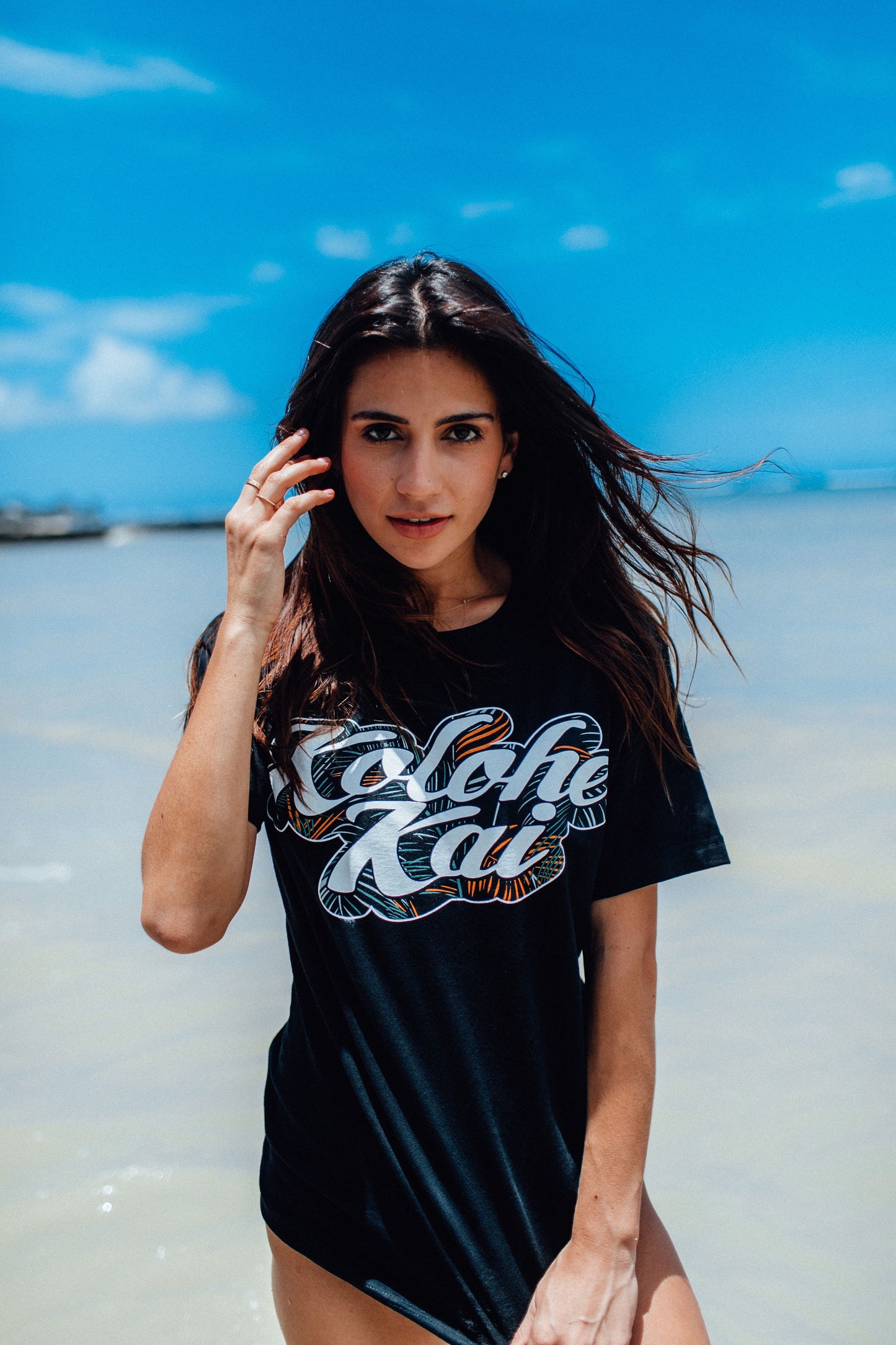 Palm Outline Logo Tee (Black)