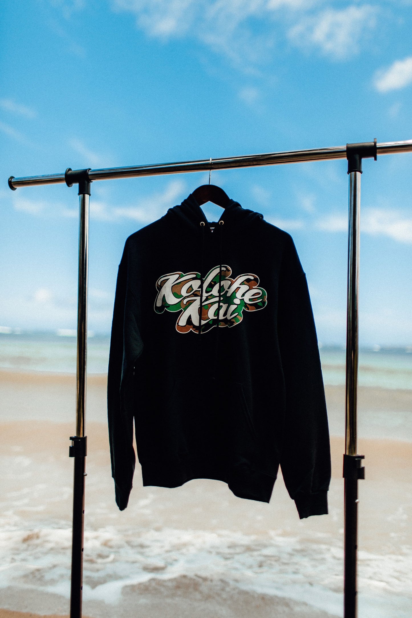 Camo Outline Logo Hoodie (Black)
