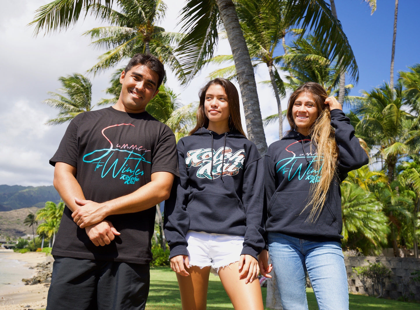 Palm Outline Logo Hoodie (Black)