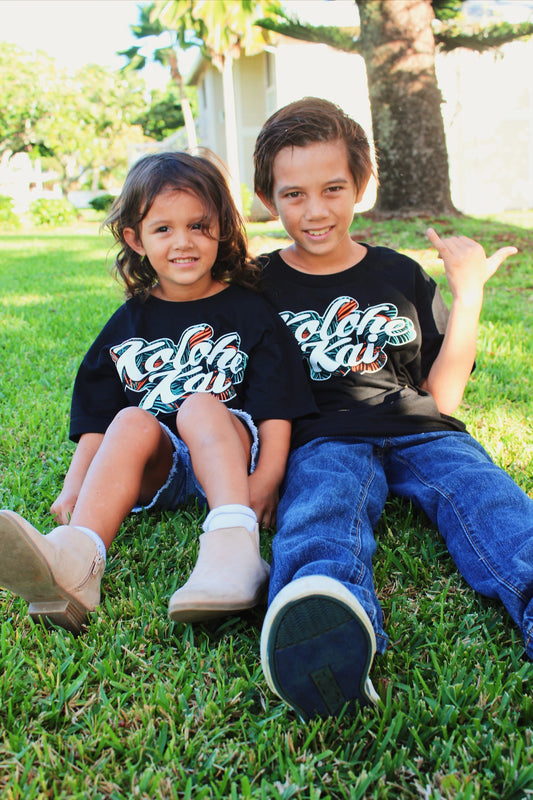 Youth/Toddler Palm Outline Logo Tee (Black) [No 5/6T]